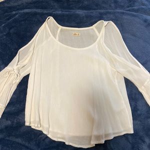 womens white hollister blouse